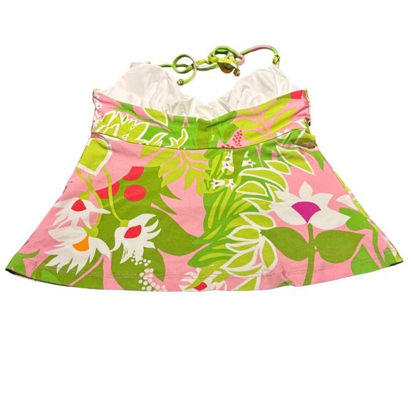 Trina Turk Womens La Palma Halter Tankini Top Size 4 Tropical Floral Print - Picture 5 of 7